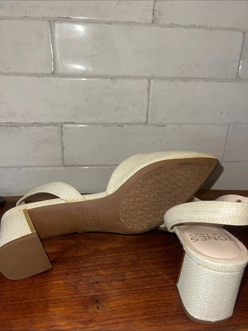 Jones New York Linen Look Sling Back Pumps Size 9
